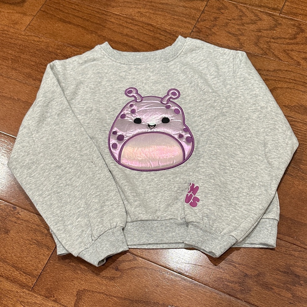 H&M Squishmallow Gray Sweatshirt and skirt set with Daxon purple alien